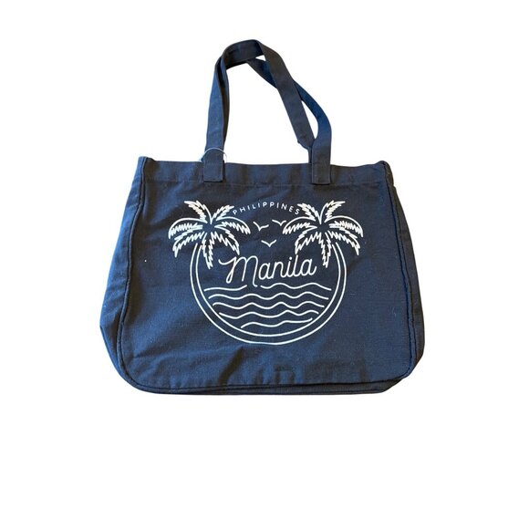 Kultura | Bags | Black Canvas Tote Bag Manila Philippines Print Double ...